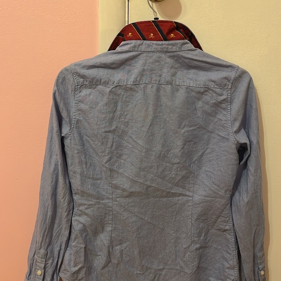 Ralph Lauren Girls Size XL/ 16 (Women’s XS) Blue Button Down - Picture 3 of 6